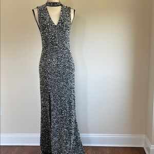 Elegant Black and silver Women's Dress